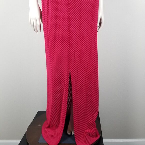 Jerell Of Texas Wine Red Chenille 70s Vintage Disco Maxi Dress Size Small/13 - Picture 5 of 16